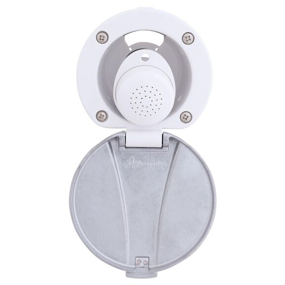 Recessed Shower Arctic White Cup with Stainless Steel Lid, Small Arctic White Sprayer, 10' White Rubber Hose image number 4