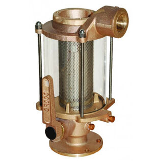 Bronze Seacock and Strainer Combination