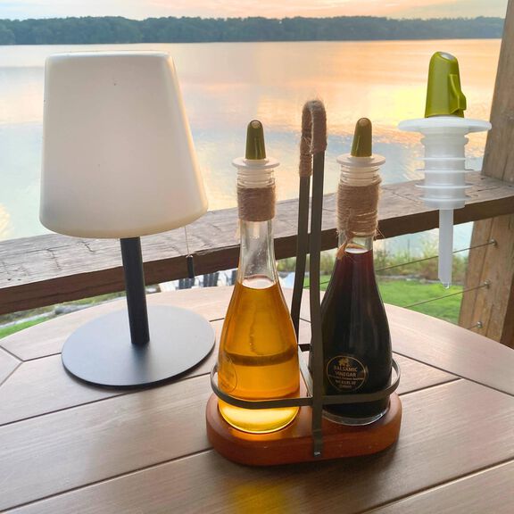 Pouro Oil & Vinegar Bottle Pourer, Twist to Open and Pour, Twist to Close and Store, 10-Pack, Green image number 2