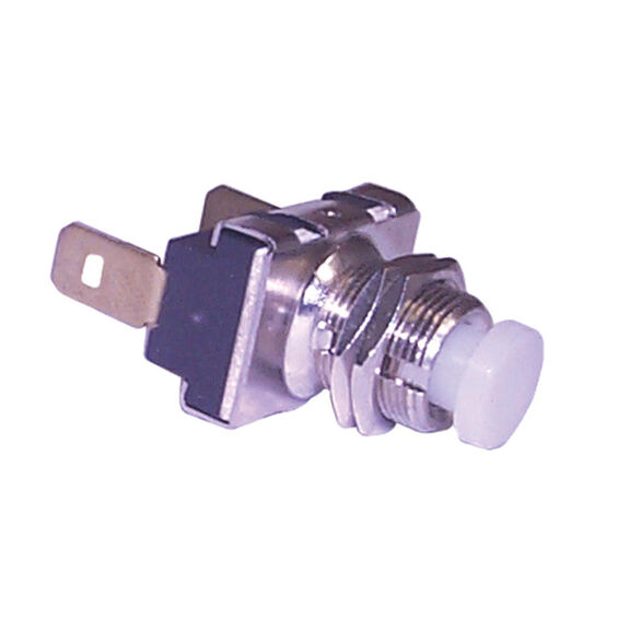 Mom On-Off - SPST - Contoured Plastic WHITE Button image number 0