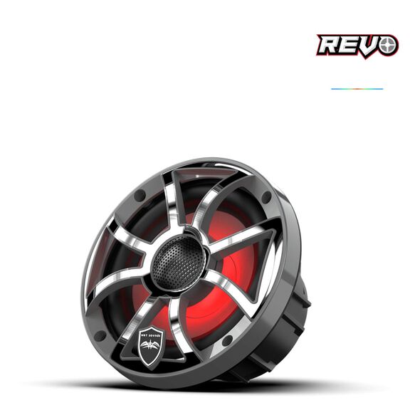Wet Sounds REVO 6.5 inch High Output Coaxial Speakers w/ XS-Gunmetal Stainless Steel RGB Grilles image number 2
