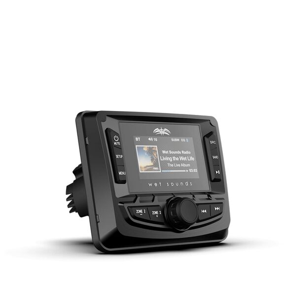 Wet Sounds WS-MC-2  2-Zone Marine Media Receiver with SiriusXM-Ready, and Bluetooth image number 1