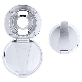 Recessed Cup & Lid Set All Plastic Chrome