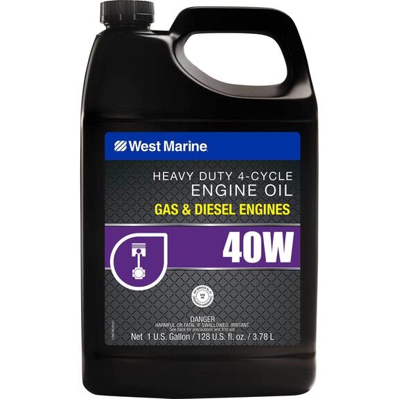 40W 4 Stroke Conventional Heavy Duty Marine Engine Oil, 1 Gallon image number 0