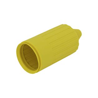 Hubbell Marine Locking Connector, 3P4W, 50A 125/250V, PVC, Yellow