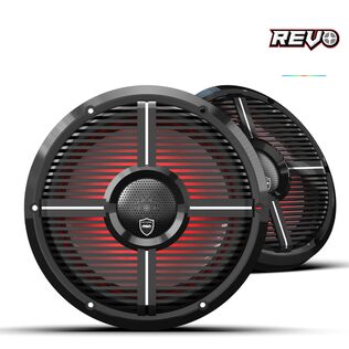 Wet Sounds REVO CX-10 XW-B S2 10-inch High Output Component Style Coaxial Speakers with XW-Black RGB Grilles