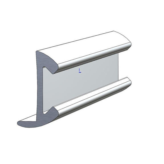 Aluminum Rub Rail 1 1/8"H x 5/8"W x 12'L, #8 Screws image number 0