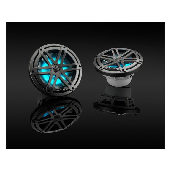 M3-770X-S-Gm-i 7.7" Marine Coaxial Speakers, Gunmetal Sport Grilles with RGB LED Lighting image number 5
