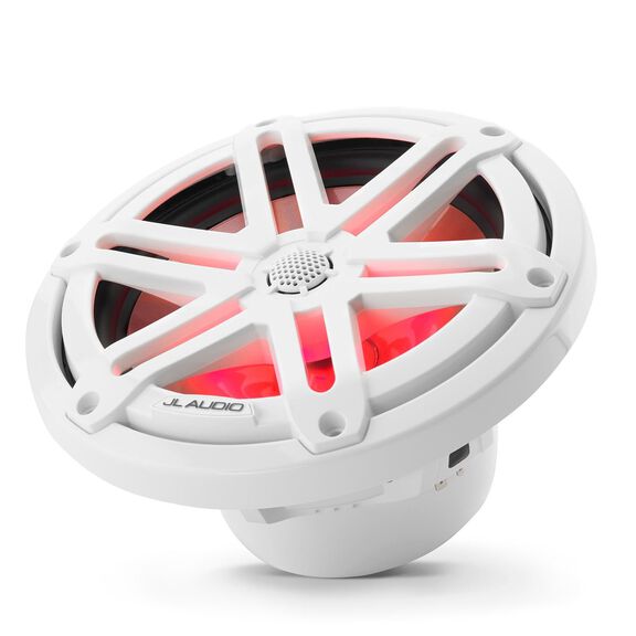 M3-770X-S-Gw-i 7.7" Marine Coaxial Speakers, White Sport Grilles with RGB LED Lighting image number 4