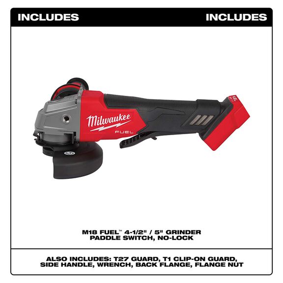 M18 FUEL&trade; 4-1/2" / 5" Grinder Paddle Switch, No-Lock image number 1