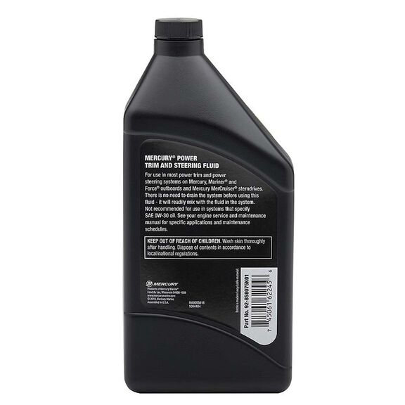 Mercury 858075K01 Power Trim and Steering Fluid, Quart image number 1