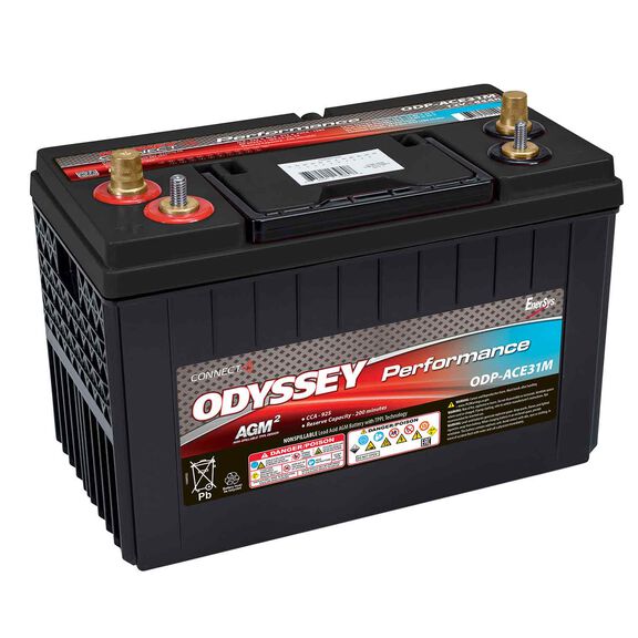 Odyssey Performance Group 31 Dual Purpose Marine AGM Battery with Bluetooth CONNECT Monitoring System, 925 Cold Cranking Amps, 200 Reserve Minutes image number 0