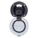Recessed Shower Black Cup with Stainless Steel Lid w/Gasket, Small Black Sprayer, 6' Black Rubber Hose image number 4