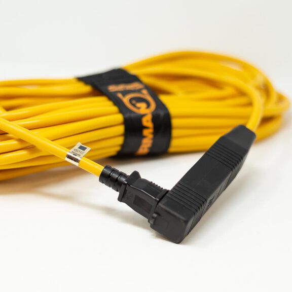 50' Medium Duty 5-15P to (3) 5-15R Household Power Cord With Storage Strap image number 1