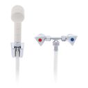 Trinidad 2H External Shower Mixer Small Warm White Sprayer, 6' White Rubber Hose Chrome/Warm White image number 2