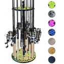 Green/Yellow 16 Round Rod Rack - Wood Post image number 0