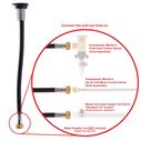 Deck-Mount Sprayer Large Black Sprayer No Hook, w/Elbow, 6' Black Rubber Hose, Ultra-Low Profile Holder image number 4