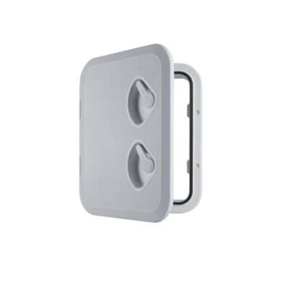 SEAFLO Marine Deck Access Hatch & Lid &ndash; 14.75" x 14.5", White, Rectangular Inspection Hatch with 180&deg; Opening, Non-Slip Surface image number 0