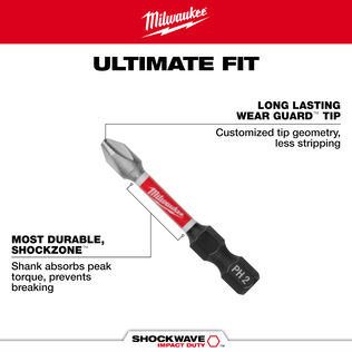 SHOCKWAVE Impact Duty 3-1/2" Impact Duty Phillips #2 Power Bit