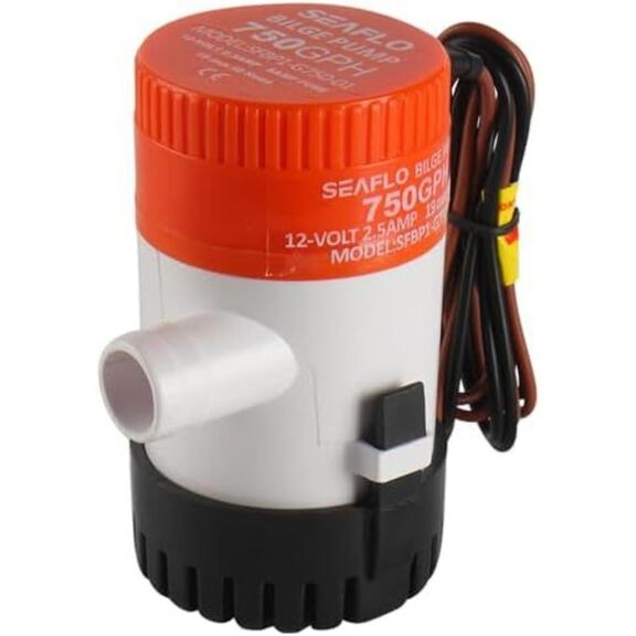 SEAFLO 24V 750 GPH Submersible Bilge Pump Marine ABS Construction image number 0