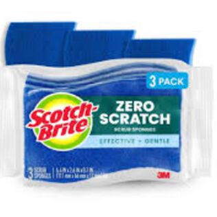 Scotch-Brite&reg; Zero Scratch Scrub Sponge MP-3-8-D, 3 each/pack