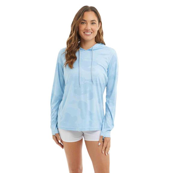 Women's Brush Camo VaporTek Hooded Shirt image number 0