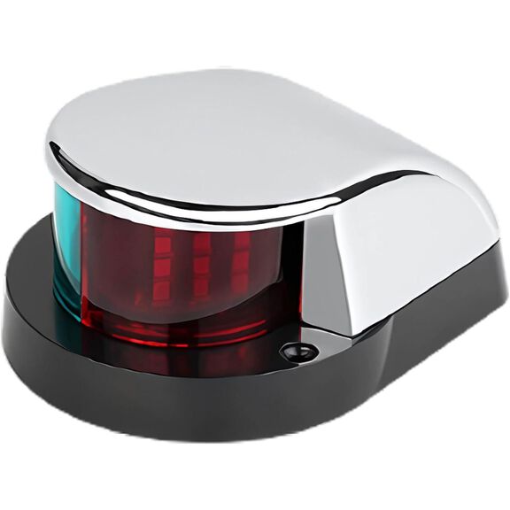 SEAFLO 01 Series Bi-Color Bow Mount Navigation Light, Red/Green, 12V, 1W image number 1