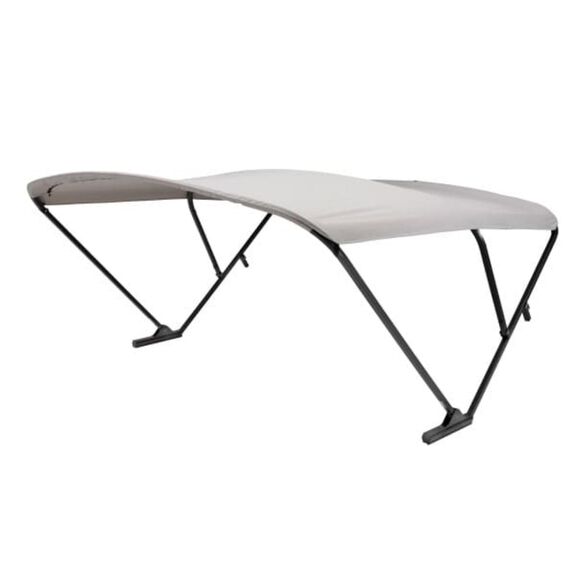 SureShade Pontoon Power Bimini Top - Black Anodized Frame, Beige Grey image number 0