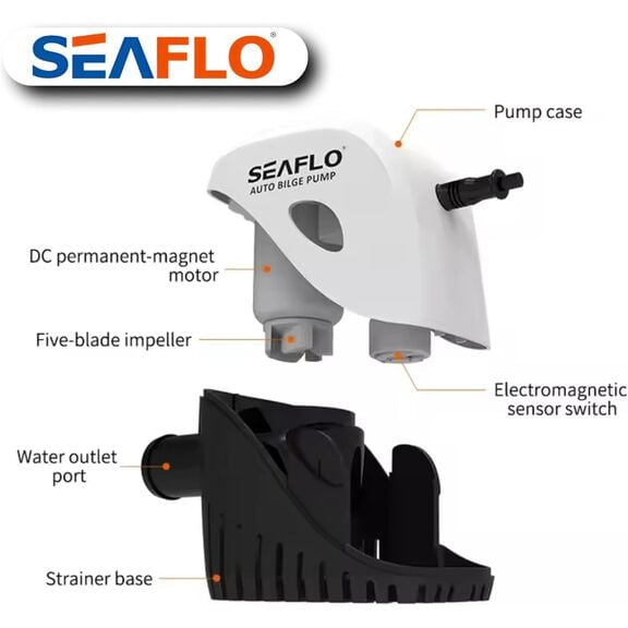 SEAFLO 750 GPH Automatic Bilge Pump with Float Switch 12V image number 1
