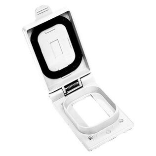Hubbell Marine Weatherproof GFCI Plate, 1-Gang, PVC, White