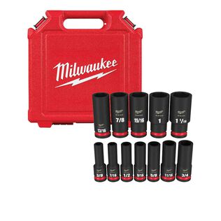 SHOCKWAVE&trade; Impact Duty&trade; 1/2" Drive SAE Deep 6 Point Socket Set, 12 Piece