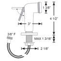 Standard Straight Sprayer, White Sprayer with 6&rsquo; White Nylon Hose image number 1