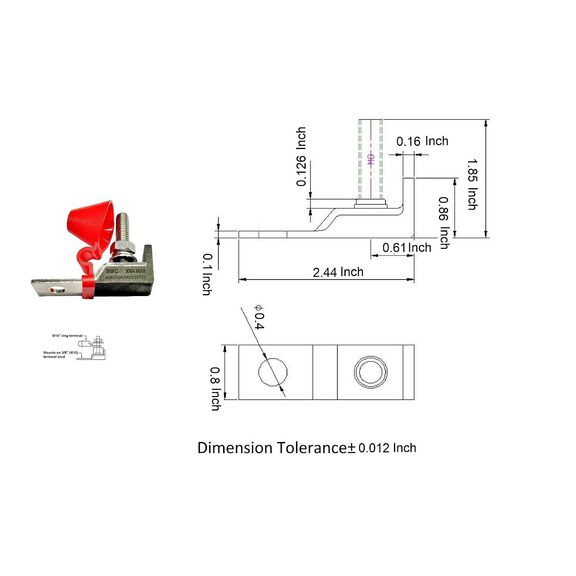 South Bend Components Marine Rated Battery Fuse Terminal Block, 300A Max image number 1