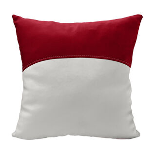 Wise DLX1616-1906 DLX Pontoon Series Square Pillow - White / Crimson Red