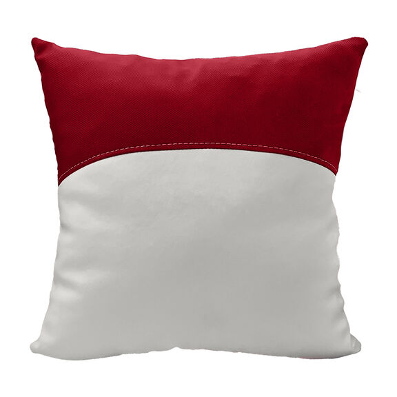 Wise DLX1616-1906 DLX Pontoon Series Square Pillow - White / Crimson Red image number 0