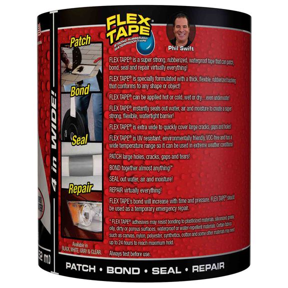 4" Flex Tape Marine, Black image number 1