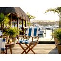 Premium Grade Teak Newport Folding Director's Chair with Cabana Regatta Sunbrella&reg; Fabric Seat Cushions image number 7