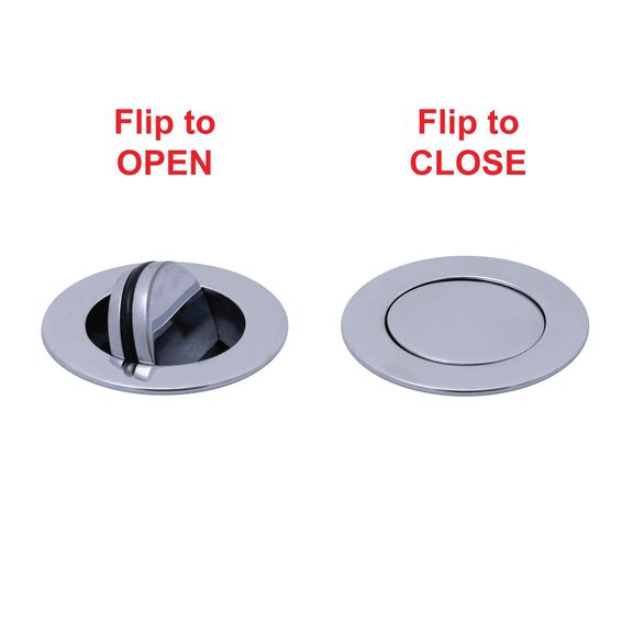 1-1/2" Drain, Flip Drain with Overflow, Straight, 1-1/4" Sweat Chrome image number 2