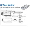 RIB-310 Fiberglass Single Floor Inflatable Boat, 10ft 2in Length, PVC Material, 1144lb Capacity image number 2