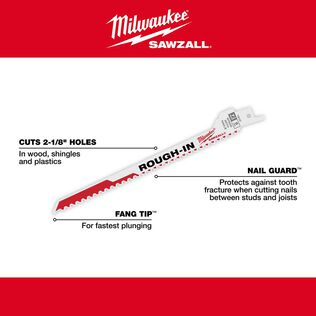 Rough-In SAWZALL&reg; Blades, 5 Pack
