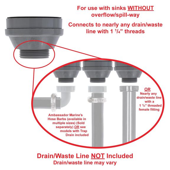2" Drain, Straight Drain, Low Profile, 1-1/4"-M Thread, w/Strainer, w/Chain Stopper Brushed Finish image number 5