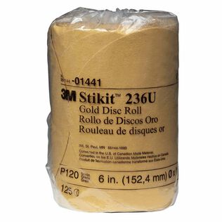 Stikit&trade; Gold Disc Roll, 6", P120A Grit