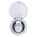 Recessed Shower Chrome Cup & Lid, Small Chrome Sprayer, 6' White Rubber Hose image number 5