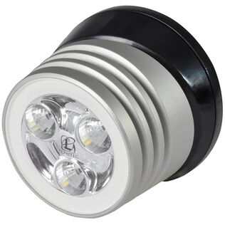 Zephyr LED Spreader/Deck Light, Brushed Black Base, White Non-Dimming