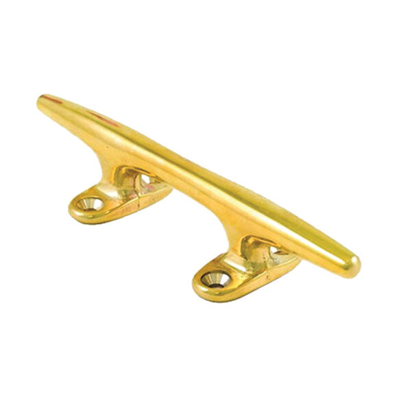 8" Polished Brass Hollow Base Cleat image number 0