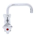 Trinidad Folding Faucet, Hot/Cold Mixer, Angled Spout, Chrome image number 1