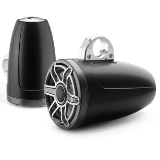 M6-880ETXv3-Sb-S-GmTi&nbsp;8.8" Enclosed Marine Coaxial Speaker System, Satin Black, Gunmetal and Titanium Sport Grille