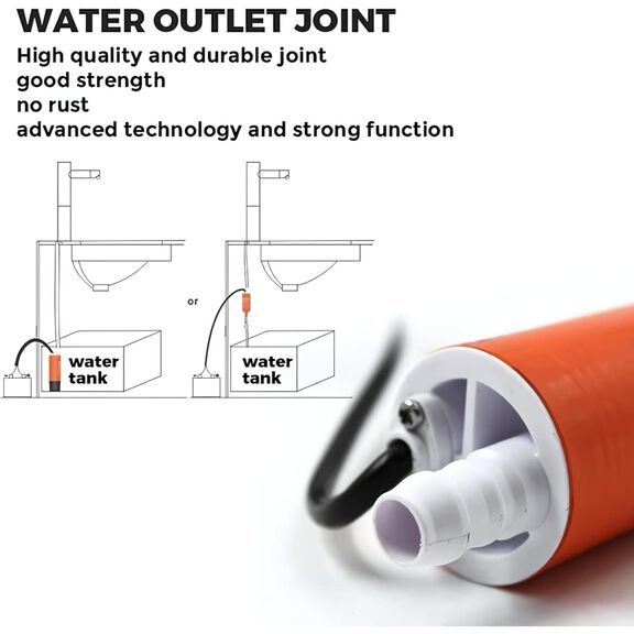 SEAFLO 280 GPH 12V Submersible Inline Pump for Marine and RV image number 4