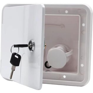 SEAFLO RV Water Inlet Hatch Lockable Gravity & Pressure Fill White ABS