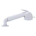 Deck-Mount Sprayer Large Chrome Sprayer w/Elbow, 6' White Rubber Hose, Ultra-Low Profile Holder image number 2